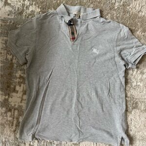 Men's Burberry Gray Polo Shirt
